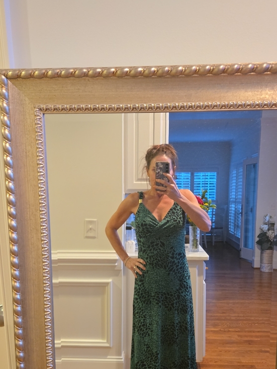 White House Black Market Dresses & Skirts - White House Black Market Green Patterned Maxi Dress
